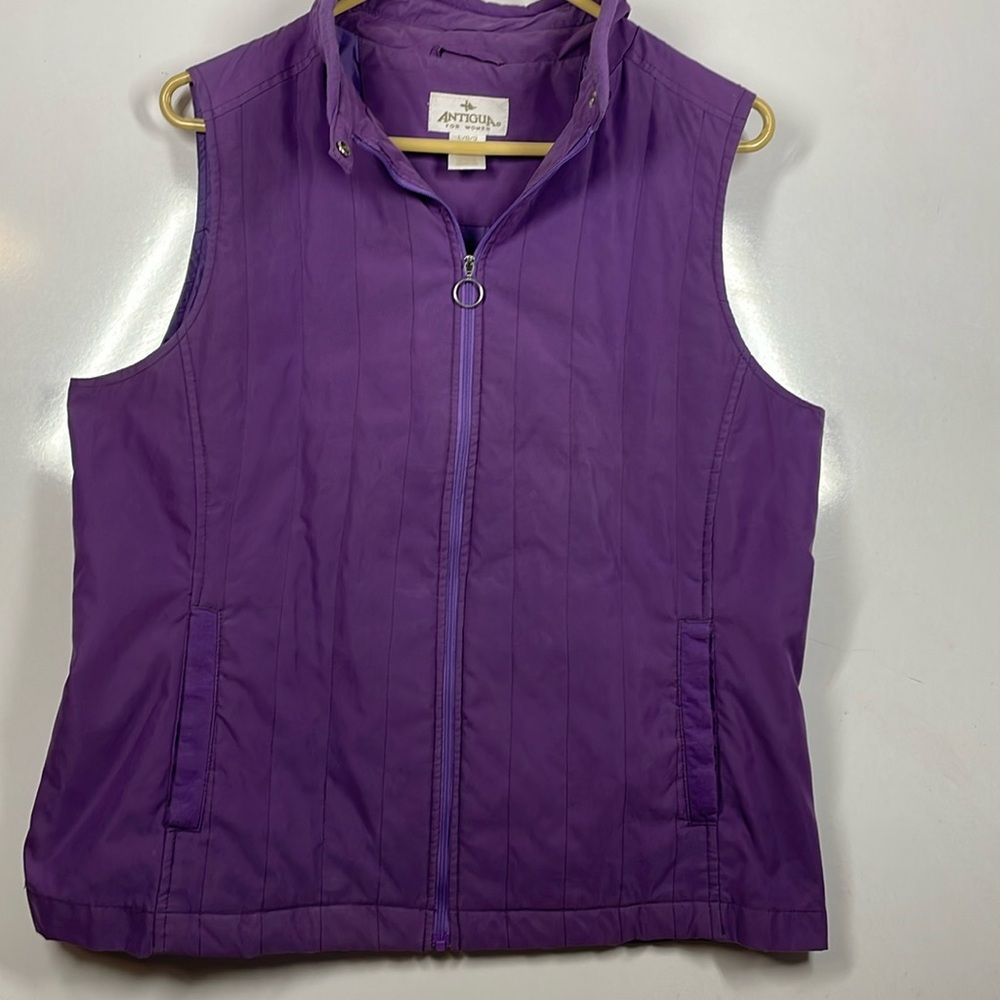 Antigua Vest Women's Large Purple & silver Hardware